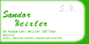 sandor weixler business card